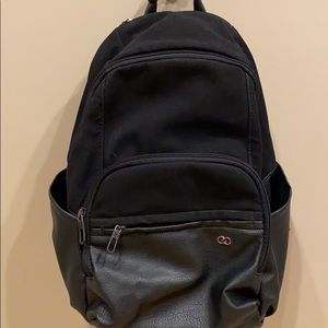 Calia black suede and leather backpack